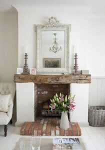 camini ispirati agli stili shabby chic country chic e provenzale